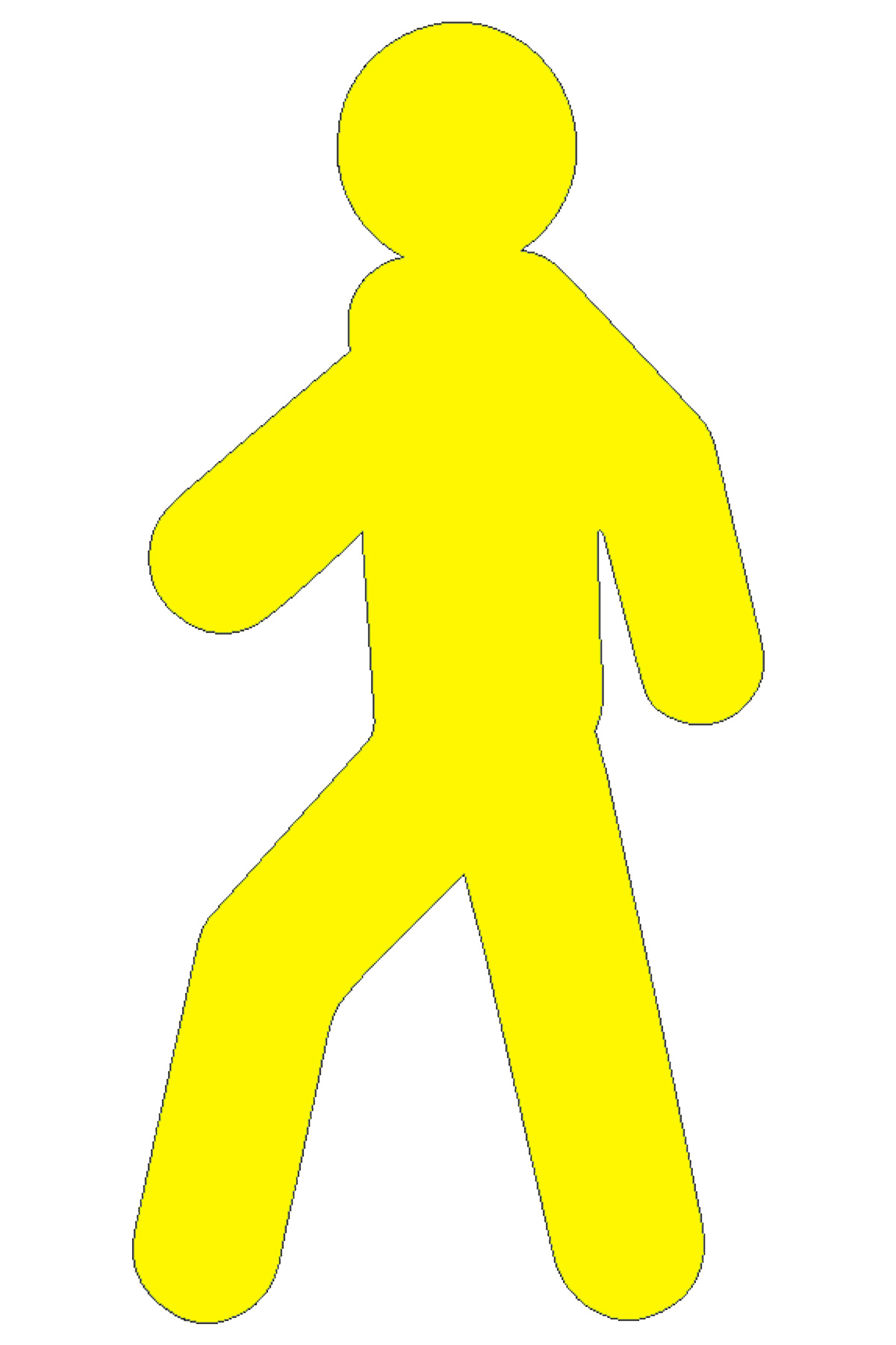 Zemin İşaretleme Bandı Adam Şekil Sarı (16 lı)